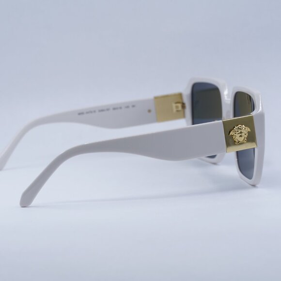 🕶️ New Versace VE4472D 548487 Sunglasses - Ivory White Frame, Grey Lenses - Picture 5 of 12